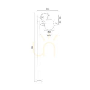 Standing Outdoor Lamp ARGON ERBA BIS White 1200 mm IP44 3295 small 3