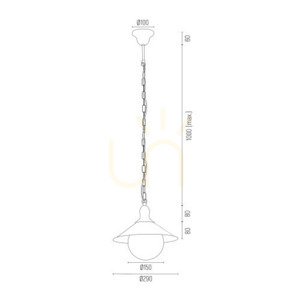 Outdoor Pendant Light ARGON ERBA BIS White IP44 E27 3296 small 3