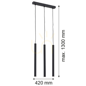 Pendant Light ARGON ETNA PLUS Black 3xG9 6179 small 3