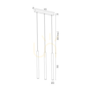 Pendant Light ARGON ETNA PLUS Black 3xG9 6179 small 4