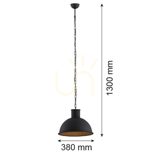 Pendant Lamp Argon Eufrat Black Painted Steel E27 IP20 3191 small 1