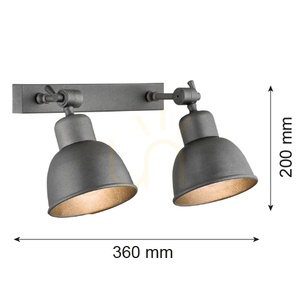 Wall Lamp ARGON Eufrat Anthracite 2xE27 Steel IP20 677 small 1