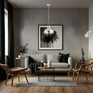 Argon Chrome Pendant Lamp E27 380 mm 3294 small 1