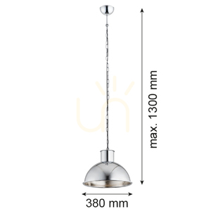 Argon Chrome Pendant Lamp E27 380 mm 3294 small 2