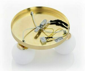 Argon FLAVIO 1413 ceiling light, brass with 3 white opal glass globes, 3xE14 IP44, 34 cm small 6
