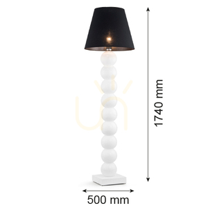Floor Lamp ARGON FUDŻI Black Glass Chrome E27 174 cm 3658 small 2