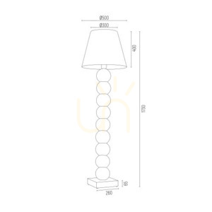Floor Lamp ARGON FUDŻI Black Glass Chrome E27 174 cm 3658 small 3