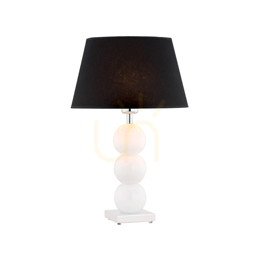 Table Lamp ARGON Fudżi White Glass Chrome E27 15W 3624