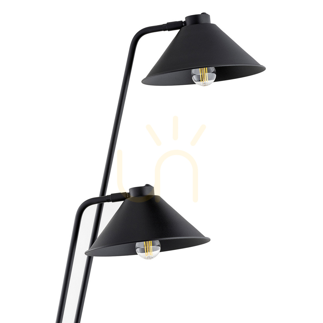 Preview Floor Lamp ARGON Gabian Black Painted Steel 168cm 2xE27 7075 Floor Lamp ARGON Gabian Black Painted Steel 168cm 2xE27 7075