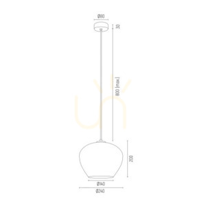 Argon KALIMERA White Glass Pendant Light 4042 small 2