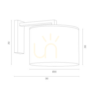 Wall lamp ARGON KASER white-gray gold E27 4293 small 1