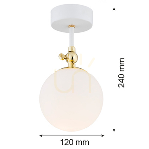 Wall lamp ARGON LATINA White Brass IP44 E14 4002 small 1