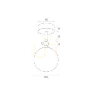 Wall Lamp ARGON Latina 4003 White Brass Glass IP44 E14 small 2