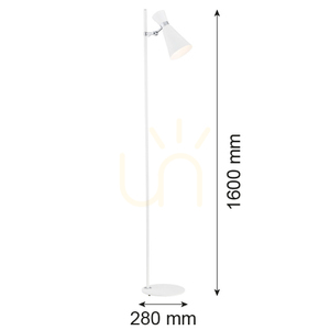 Floor Lamp ARGON LUKKA White Steel E27 3891 small 1