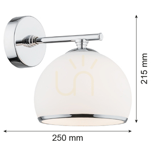 Wall Lamp ARGON Marbella White Chrome Glass E27 IP20 4254 small 2