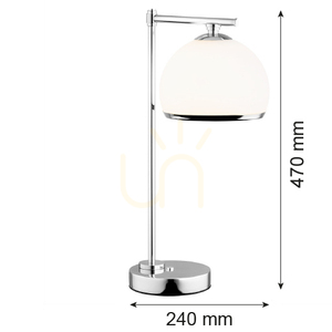 Table Lamp ARGON Marbella Plus White Chrome Glass E27 8121 small 1