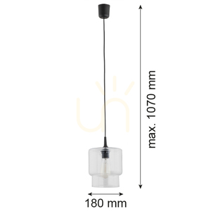 Pendant Light ARGON NEWA Glass Transparent E27 3275 small 3