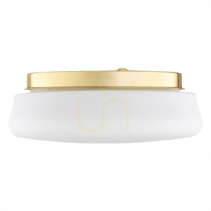 Argon OMBRA 6142 flush ceiling light, opal glass and brass-plated steel, 3×E27, 30 cm small 2