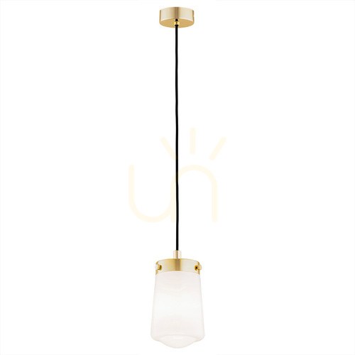 Check Pendant Light ARGON Pasadena White Opal Matte Glass Brass E27 8004