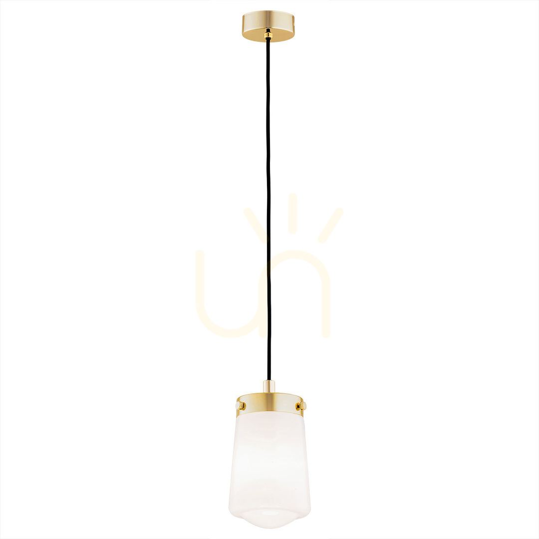 Pendelleuchte ARGON PASADENA 8004 weiß matt Messing Glas E27