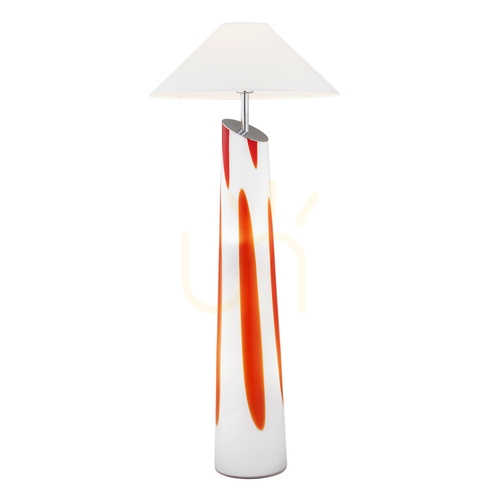 Check Floor Lamp ARGON Polonia 6176 White Opal Red E27 3-Light 145 cm