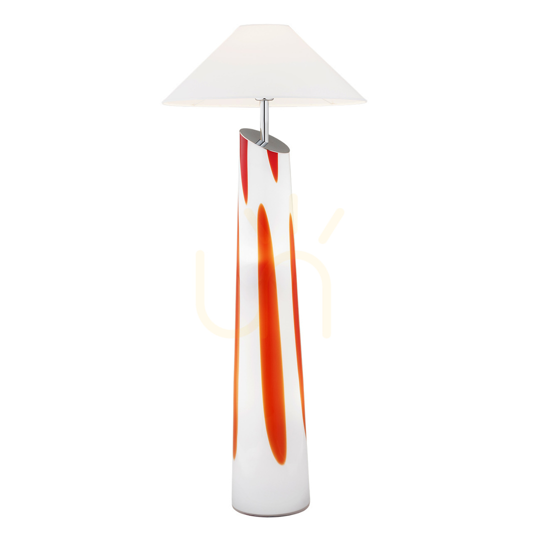 Floor Lamp ARGON Polonia 6176 White Opal Red E27 3-Light 145 cm
