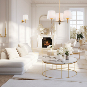 Argon PONTE PLUS 6110 White Velvet Brass Chandelier E27 3-Light small 5