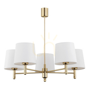 Argon Ponte Plus 2106 Cream and Dark Brass 5-Light E27 Chandelier small 4