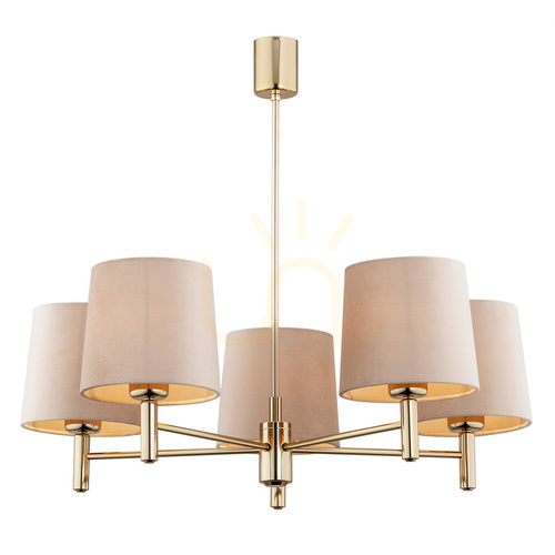 Check Chandelier ARGON PONTE PLUS Beige Brass 5-Light E27 2105