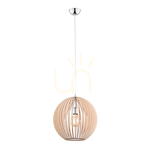 Check Pendant Light ARGON Portoryko Chrome Wood E27 3672