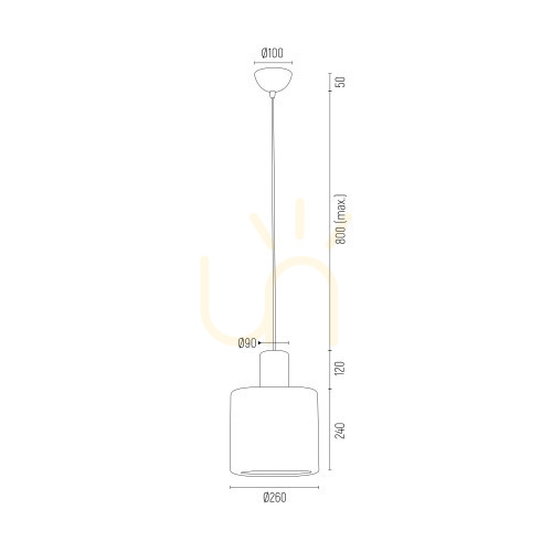 Check Pendant Light ARGON Portoryko Chrome Wood E27 IP20 3667