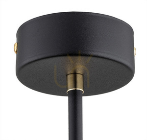 Argon Ravello 6166 3-light chandelier, black and brass, opal glass, E14 small 5