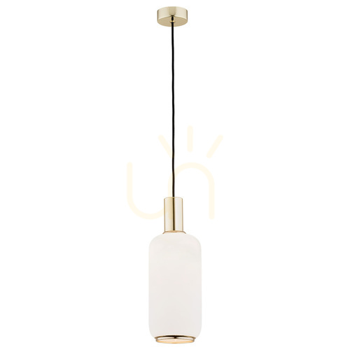 Check Argon Sagunto White Glass Brass Pendant Lamp 4356