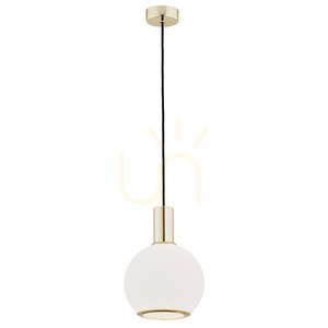 Argon Sagunto White Glass Brass Pendant Light E27 4357 small 0