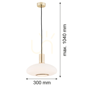 Argon Sagunto White Glass Brass Pendant Light 4358 small 4