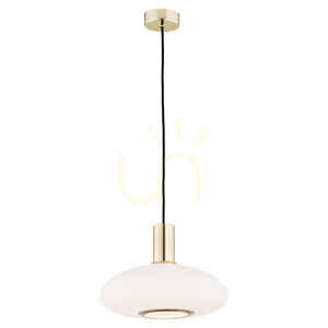 Argon Sagunto White Glass Brass Pendant Light 4358 small 0