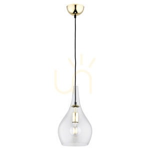 Argon Santana Transparent Brass Pendant Light 4045 small 0