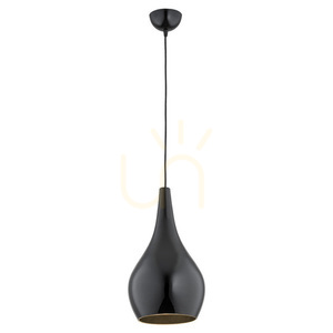 Argon Santana Black Pendant Light 220mm E27 Steel Glass 3997 small 0