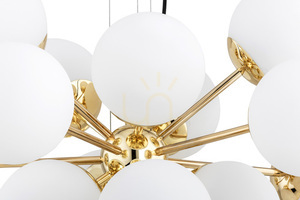 Chandelier ARGON Satellite Plus White Brass E27 5048 small 4