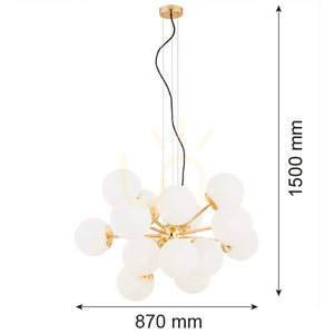 Chandelier ARGON Satellite Plus White Brass E27 5048 small 7