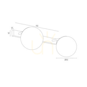 Argon Satelite White Wall Lamp 2x E27 IP44 Chrome Glass 840 3 Argon Satelite White Wall Lamp 2x E27 IP44 Chrome Glass 840 small 3