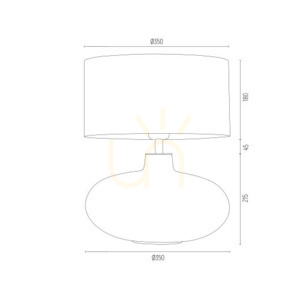 Table Lamp ARGON Sekwana Smoky Glass E27 3050 small 2