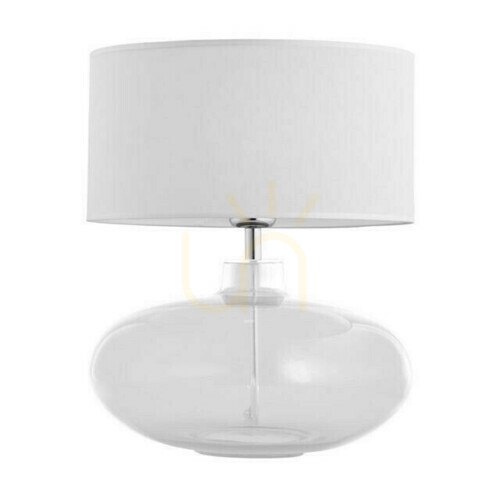 Check Table Lamp ARGON Sekwana White Glass E27 3051