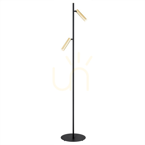 Check Floor Lamp ARGON Torre Black Brass 150cm G9 7083