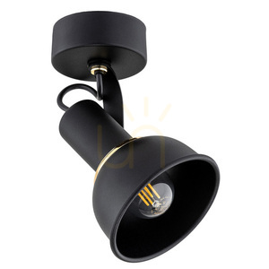 Argon TWIST 4900 adjustable wall light, black with brass-plated details, E14 small 1