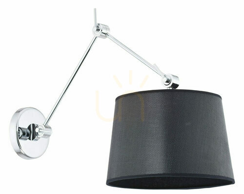 Check Argon ZAKYNTOS 3547 adjustable wall light black chrome 1xE27 75 cm reach