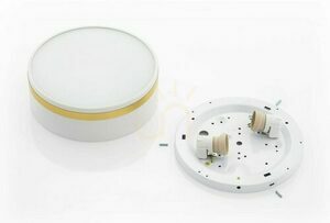 Plafon Argon AMORE biały z złotą strukturą E27 2x1W 7034 small 5