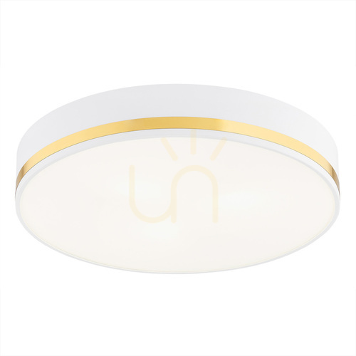 Check Plafon Argon AMORE biały z złotą strukturą E27 2x1W 7034