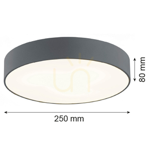 ARGON DARLING 3080 Dark Grey Ceiling Light 2×E27 25 cm IP20 small 6