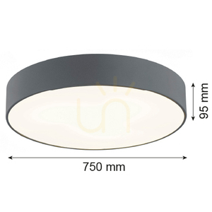 Plafon Argon DARLING 2535 gris 6xE27 750 mm small 3